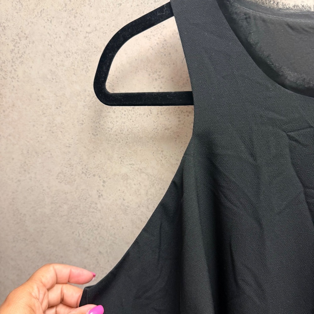 Rachel Rachel Roy 1x Plus Women Black Eye Lash Trim Cocktail Gold Zipper Dress - Picture 6 of 11